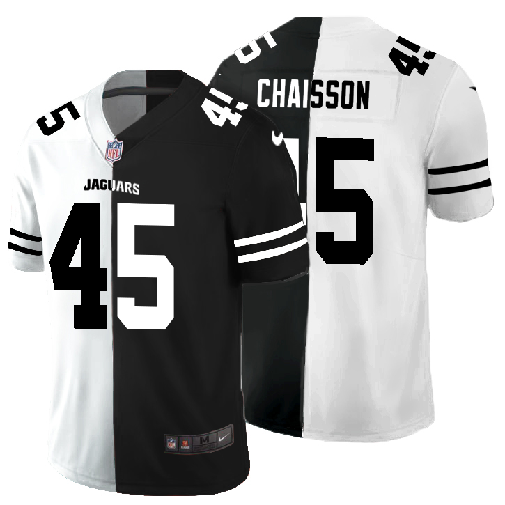 Men Nike Jacksonville Jaguars #45 Chaisson Black V White Peace Split  Vapor Untouchable Limited NFL Jersey->jacksonville jaguars->NFL Jersey